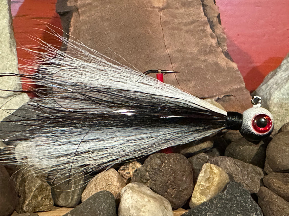 Freestyle Jig White Black Chicken Jig On the Fly Tackle