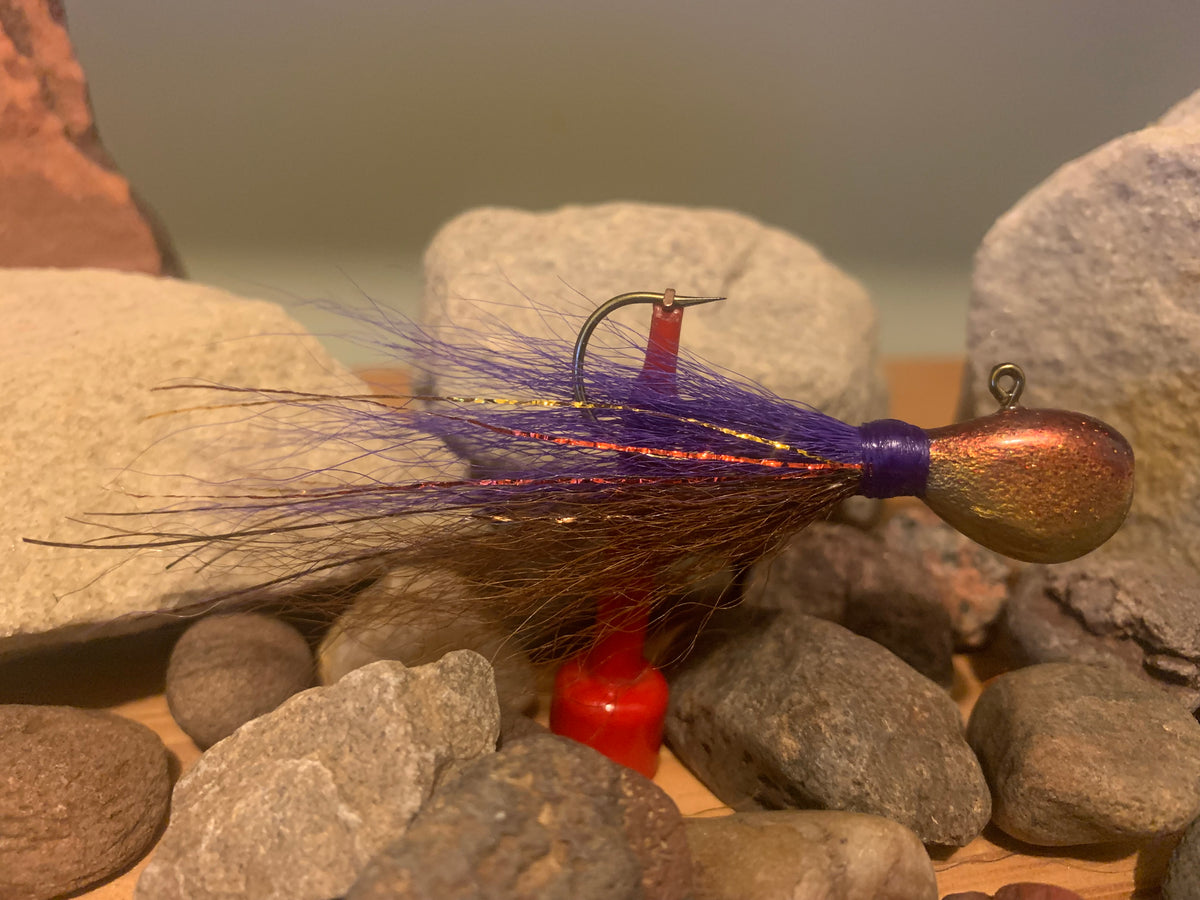 Flat Jig - Rootbeer Purple Brown – On the Fly Tackle