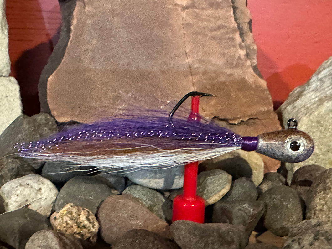 Teardrop Jig - Purple Brown White