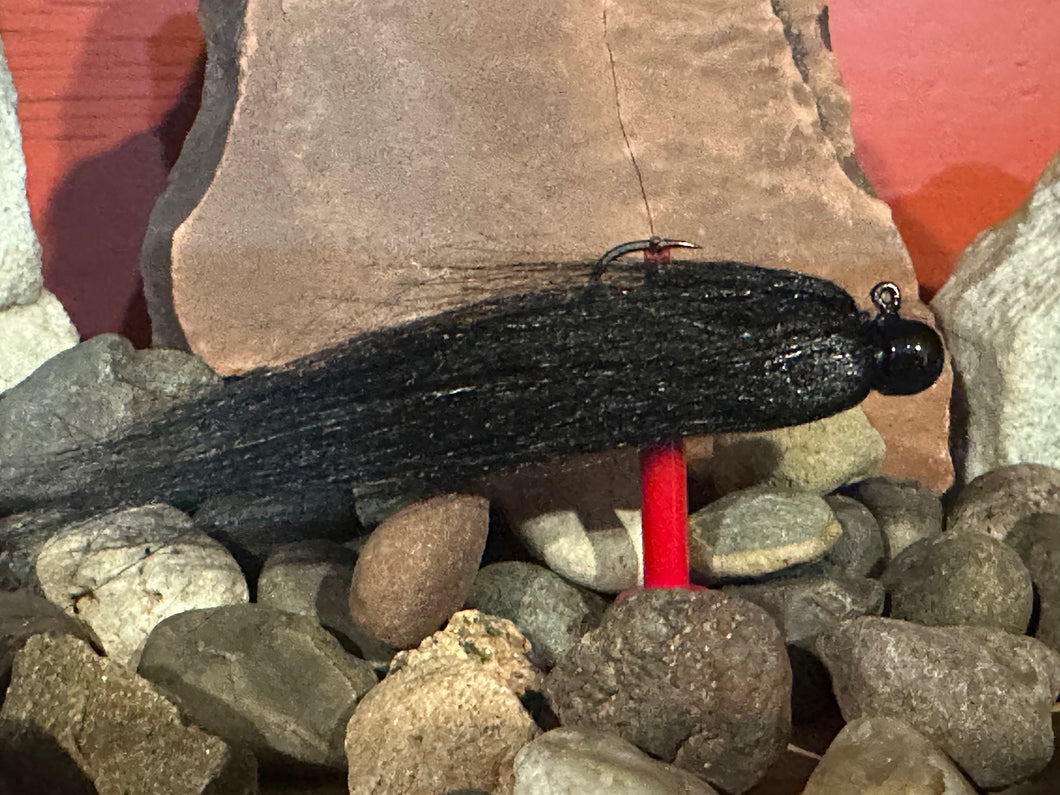 Worm Nose Jig -  Black Synthetic