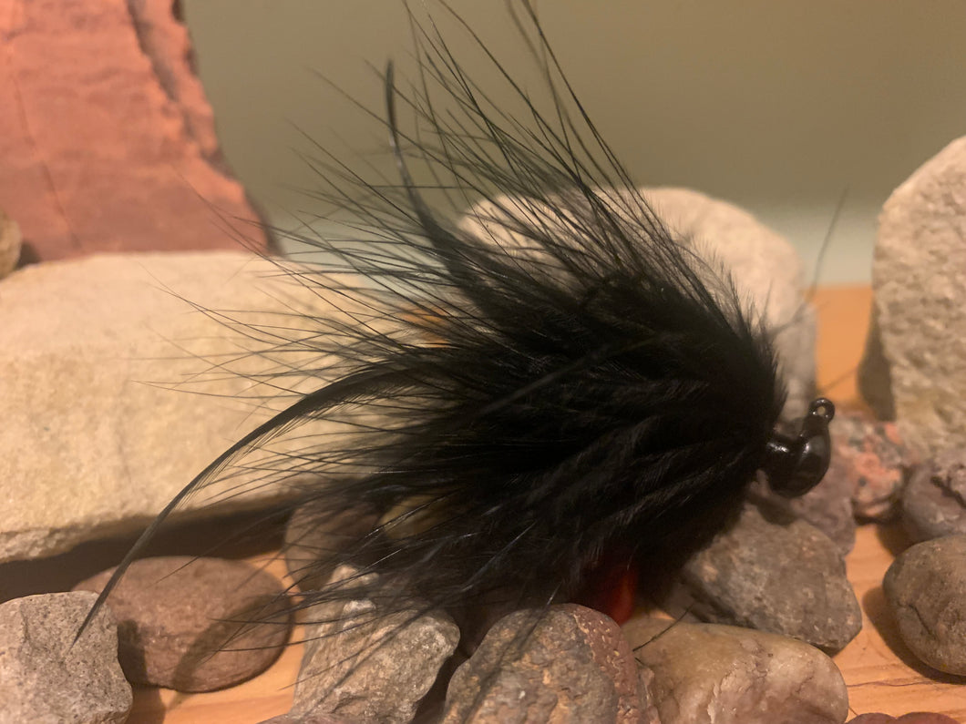 Midwest Finesse Ned - Black Marabou